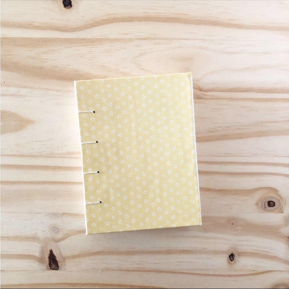 handmade yellow floral watercolor journal
